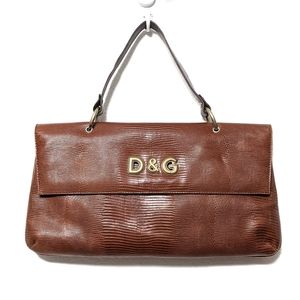DOLCE & GABBANA Snake Print Leather Handbag